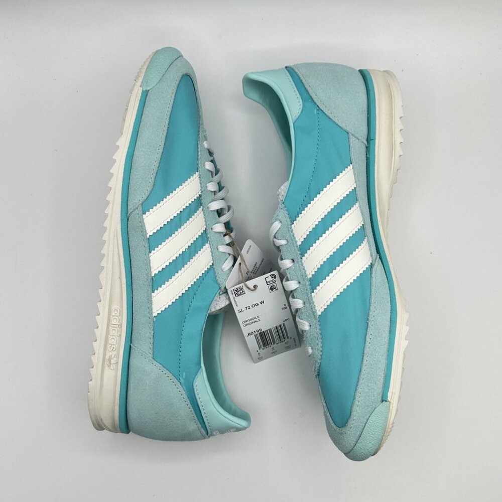 Women's Adidas SL 72 OG Shoes Easy Mint / Semi Flash Aqua / Off White JI0199 NEW - Picture 5 of 10